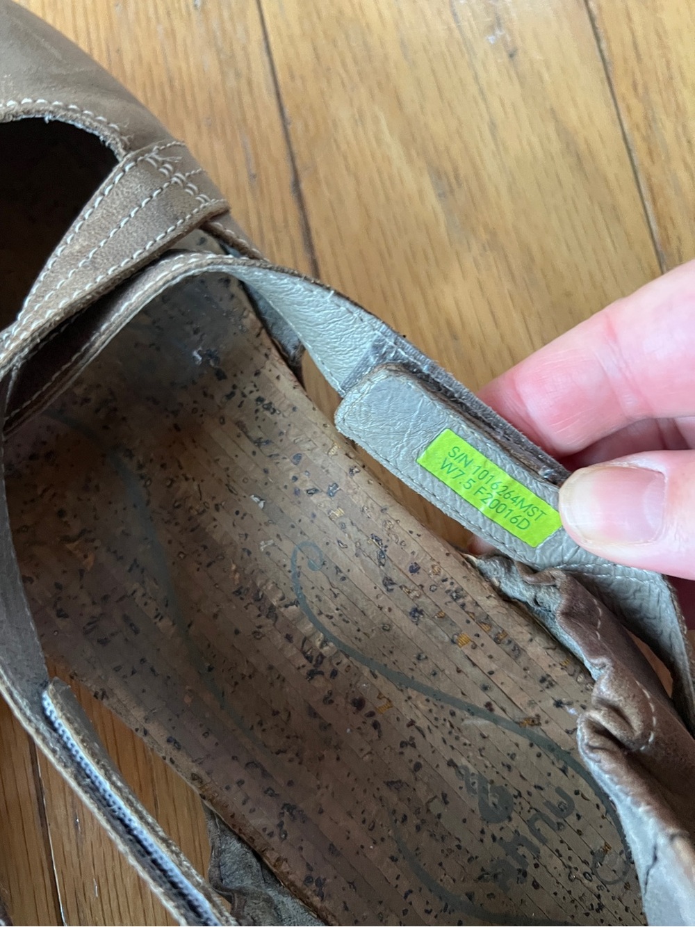 Ahnu Brown Leather Cross-Strap Mary Jane Flats - Picture 4 of 4